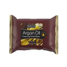 BEAUTY FORMULAS Argan Oil Cleansing Facial Wipes-30 Wipes